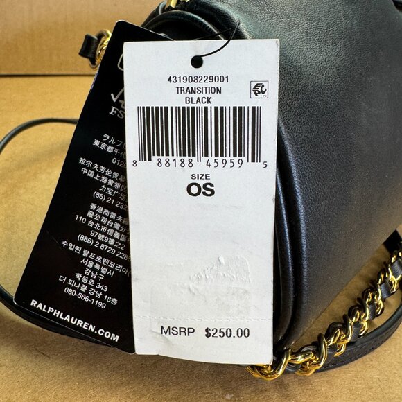 Ralph Lauren Emelia Mini Nappa Leather Shoulder Bag - Black - Picture 9 of 9